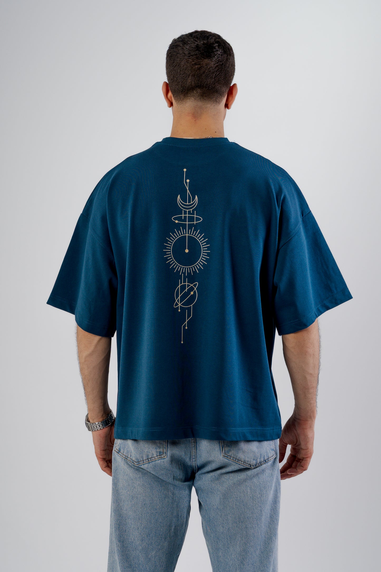 Navy Round Boxy Tee