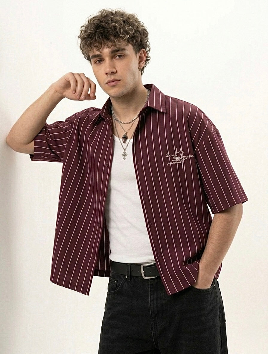Striped Linen boxy shirt
