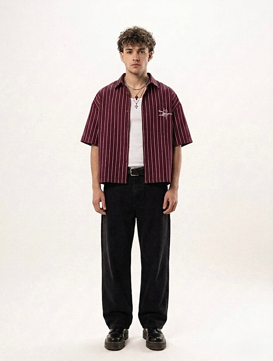 Striped Linen boxy shirt