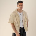 Contrast embroidery boxi shirt
