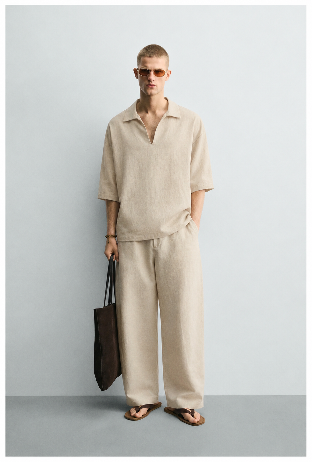 Beige linen sets