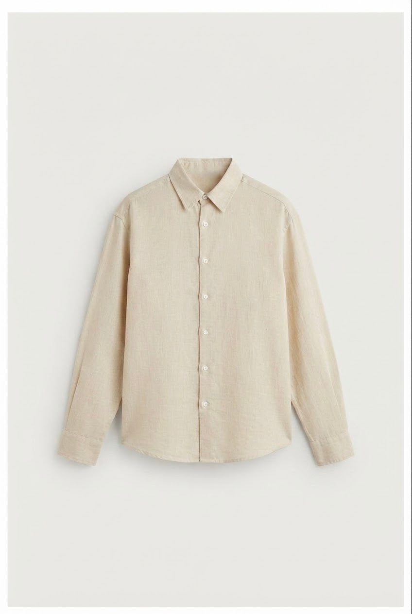 Beige linen shirt