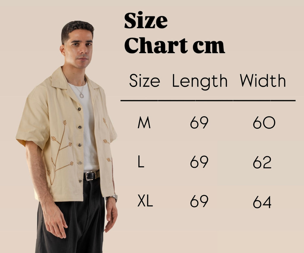 Contrast embroidery boxi shirt