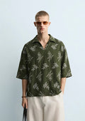 Olive linen shirt