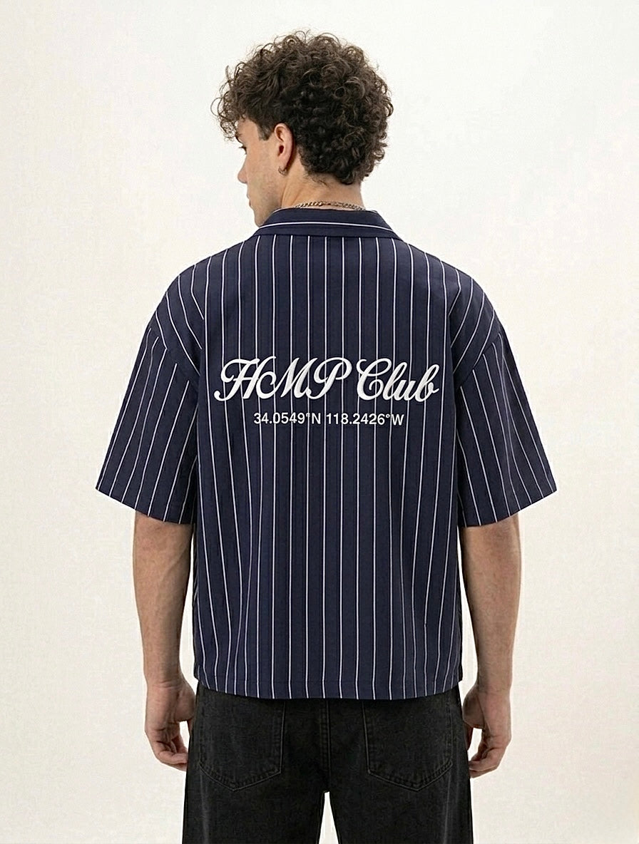Striped linen boxy shirt