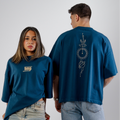 Navy Round Boxy Tee