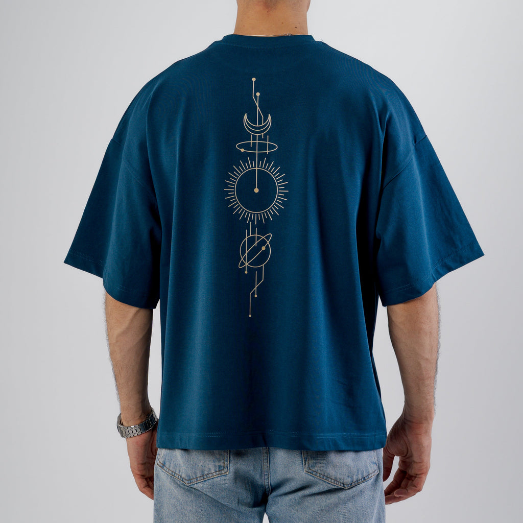 Navy Round Boxy Tee