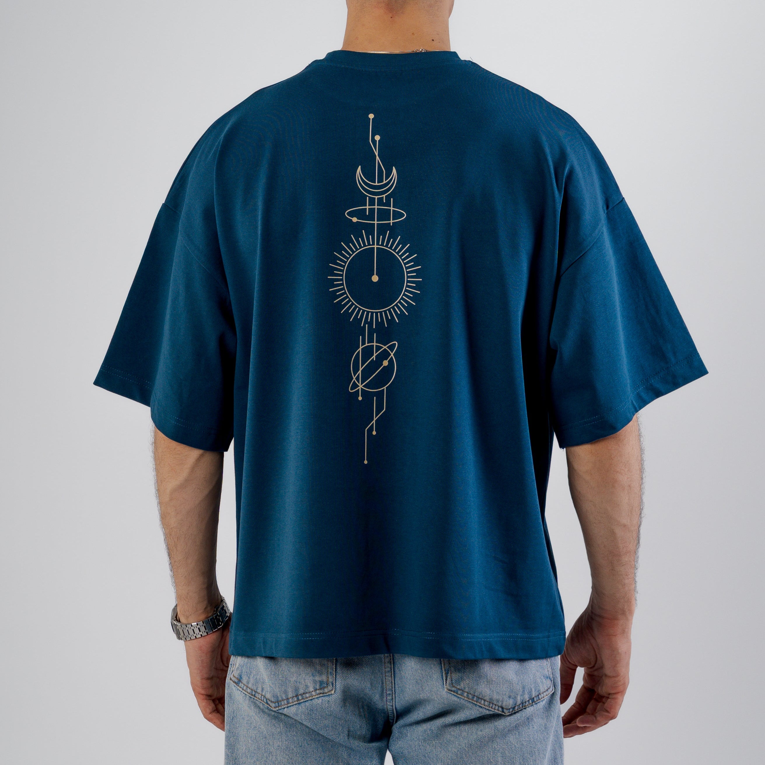 Navy Round Boxy Tee
