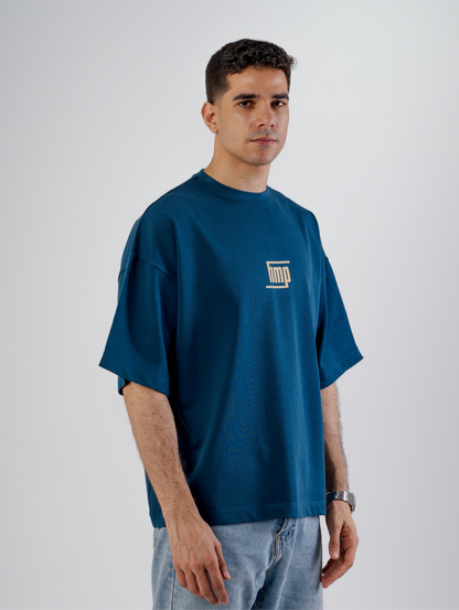 Navy Round Boxy Tee