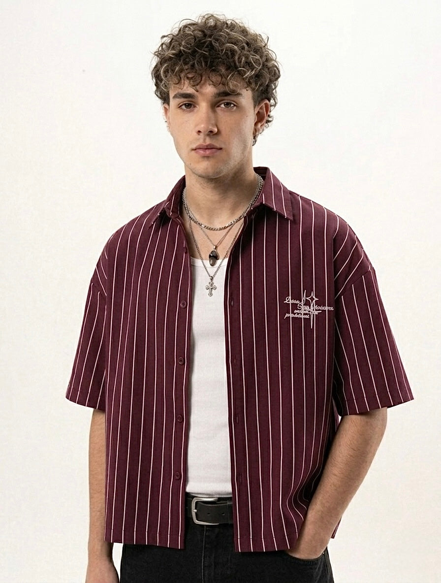 Striped Linen boxy shirt