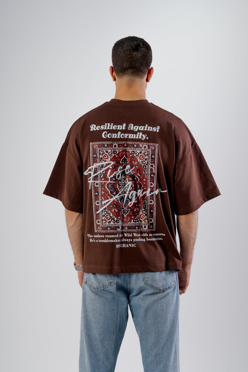 Brown Round Boxy Tee