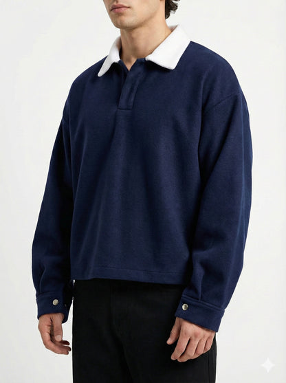 WOOL BOXY POLO TSHIRT
