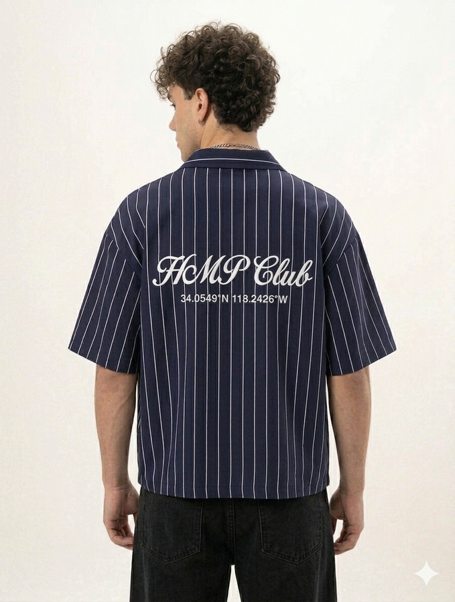 A Striped linen boxy shirt