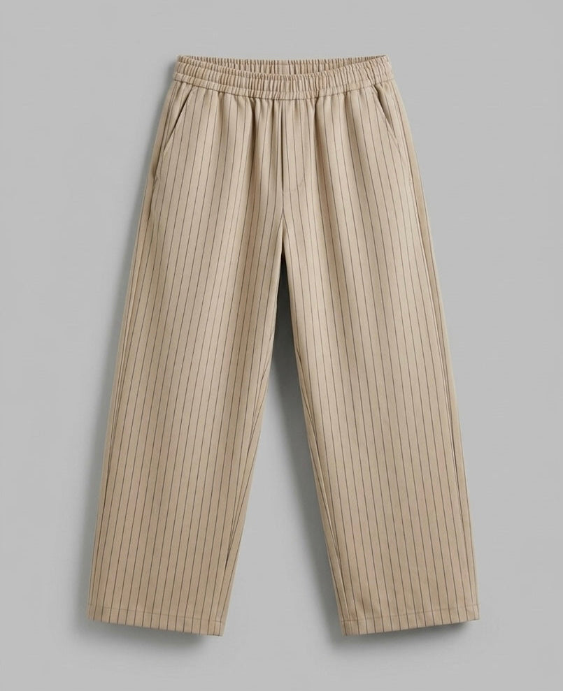 Beige striped pants