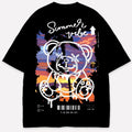 Black Round Boxy Tee